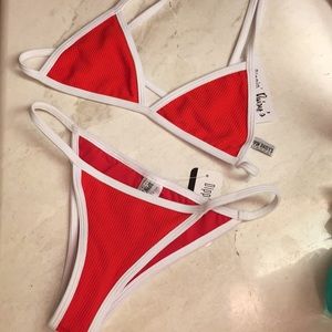 FASHION NOVA Coast Guard Ribbed Bikini
